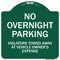 Signmission No Overnight Parking Heavy-Gauge Aluminum Architectural Sign, 18" x 18", GW-1818-9828 A-DES-GW-1818-9828 - alternate 1